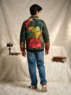 Urban Multicolor Graphic Cotton Casual Jacket for Boys - 6-7 Years